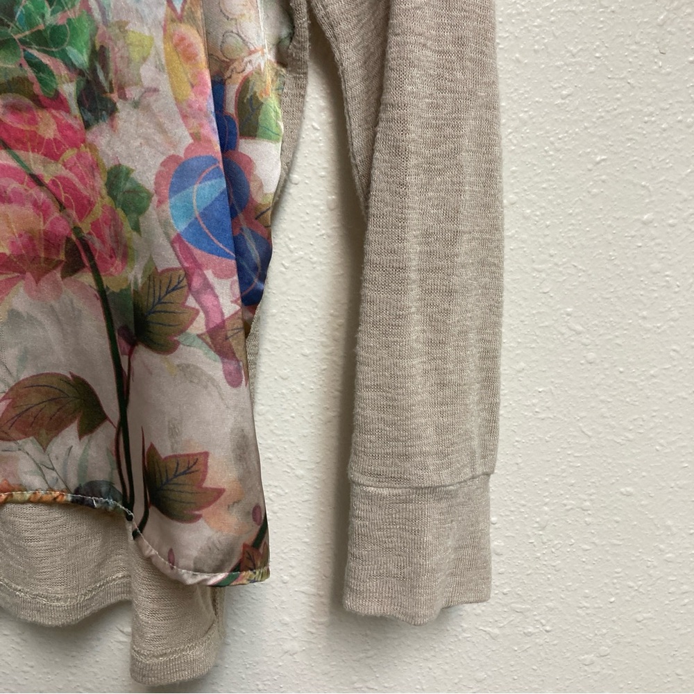 Bobeau Women’s Beige Floral Top Size L - Picture 4 of 11